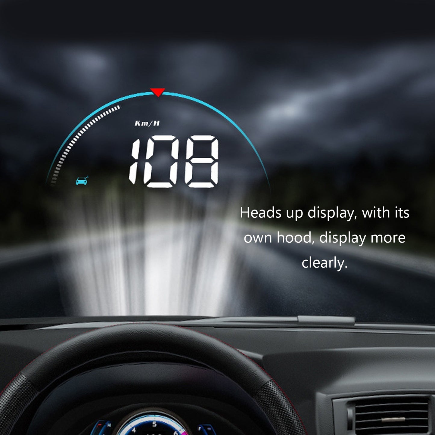 Intelligent Heads Up Display High Definition Refitted Speedometer [CE/RoSH Certified] for Automobile Vehicle Heads Up Display Car Digital Speedometer