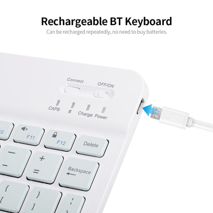 10-inch Wireless BT Keyboard Three-system Universal Colorful Rechargeable BT Keyboard