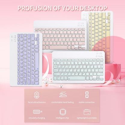 10-inch Wireless BT Keyboard Three-system Universal Colorful Rechargeable BT Keyboard