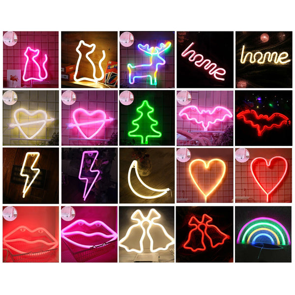 Neon Sign LED Neon Light USB/Battery Powered Wall Light for Bedroom Home Bar Party Festival Christmas Wedding