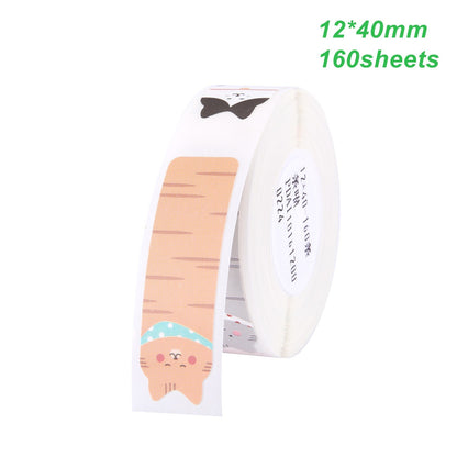 160Pcs/Roll For Home Organizer Supermarket Study Waterproof Thermal Printing Blank Labels