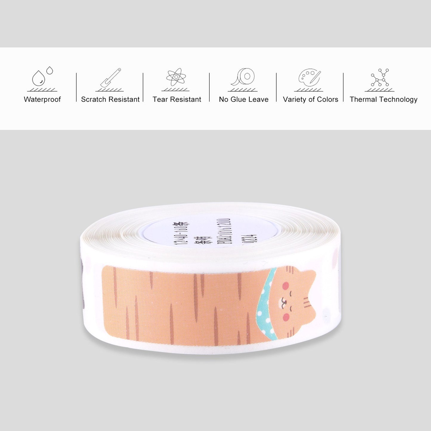 160Pcs/Roll For Home Organizer Supermarket Study Waterproof Thermal Printing Blank Labels