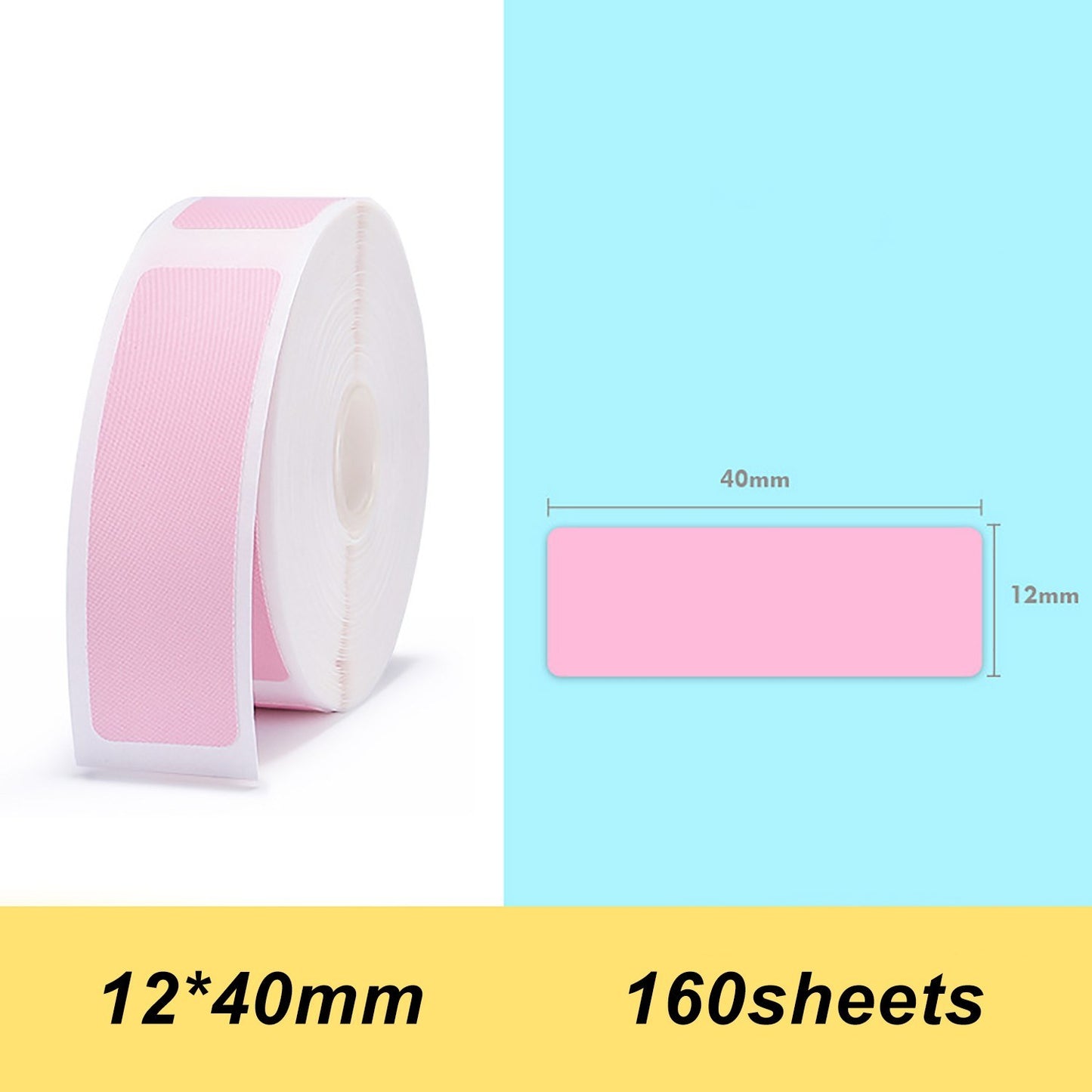 160Pcs/Roll For Home Organizer Supermarket Study Waterproof Thermal Printing Blank Labels