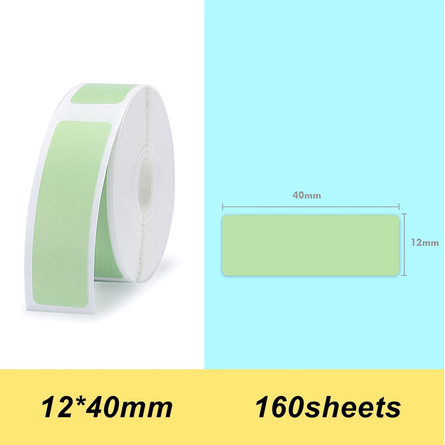 160Pcs/Roll For Home Organizer Supermarket Study Waterproof Thermal Printing Blank Labels