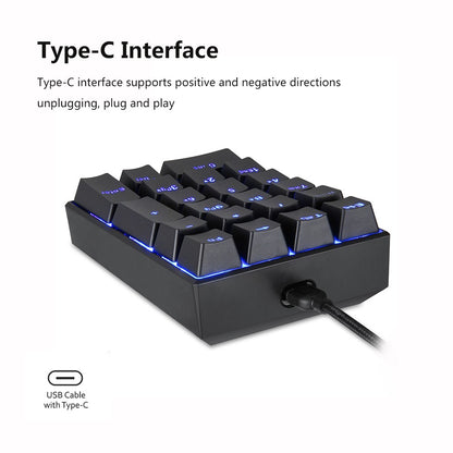 MOTOSPEED K23 Motospeed Back Light Wired USB Mechanical Keyboard with 21 Keys