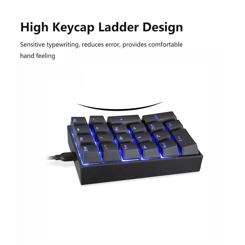 MOTOSPEED K23 Motospeed Back Light Wired USB Mechanical Keyboard with 21 Keys