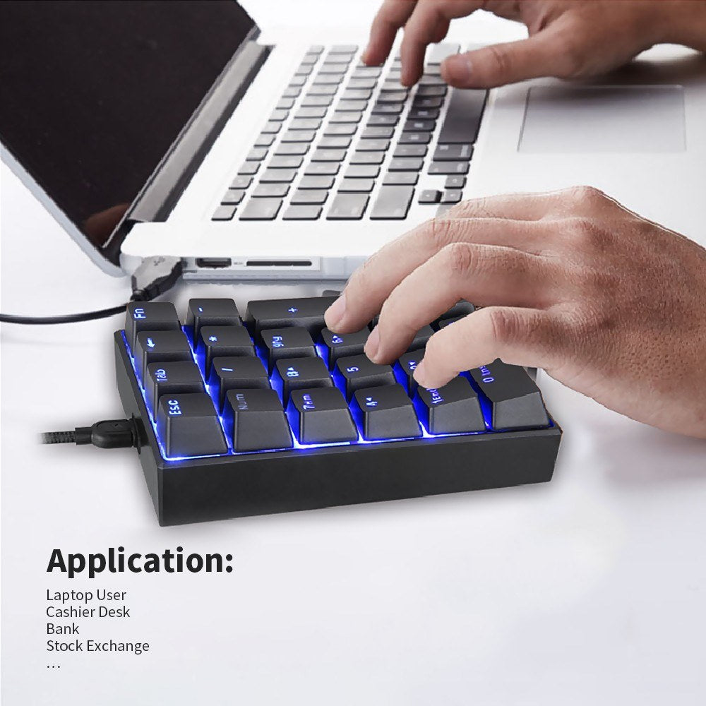 MOTOSPEED K23 Motospeed Back Light Wired USB Mechanical Keyboard with 21 Keys