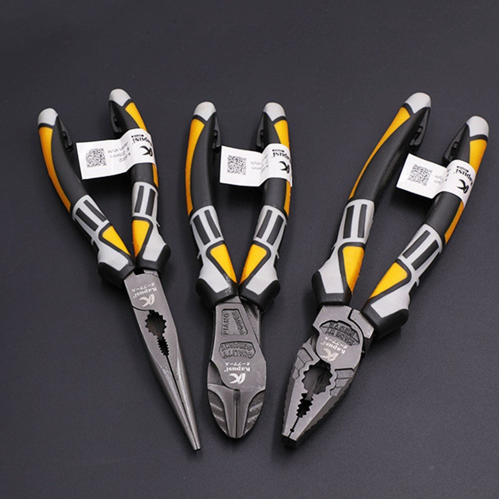 8" Long-nose Wire Cutter Plier Professional Electrician Plier Wire Stripper Chrome Vanadium Steel Handheld Wire Cutting Crimping Tool