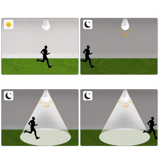2pcs/lot E27 LED Light Bulb with Motion Sensor Smart Light Radar Sensor 7W Replaces 50 W Sensor Bulb Energy Saving Lamp