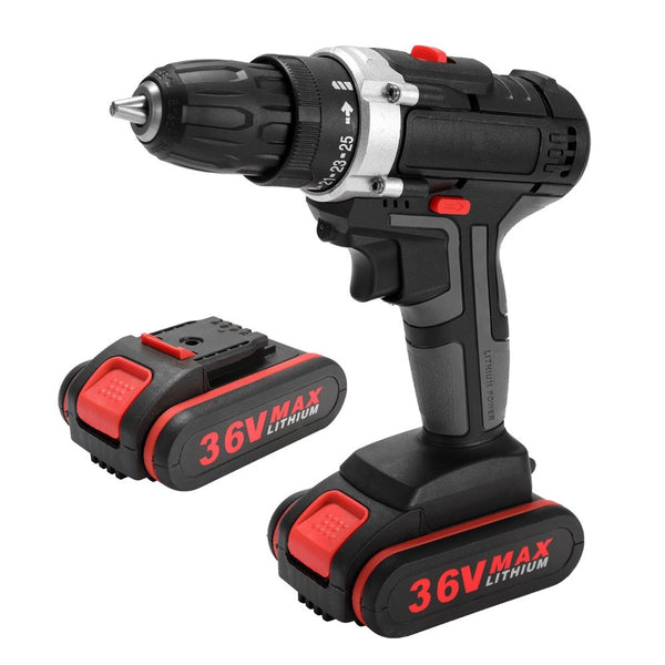 36V Multifunctional Electric Impact Cordless Drill High-power Lithium Battery Wireless Rechargeable Hand Drills Home DIY Electric Power Tools