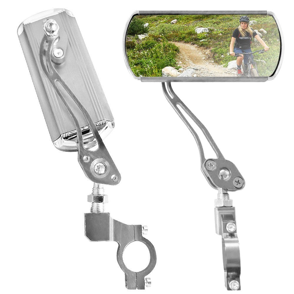 2Pcs Bike Rear View Mirror Rotatable Wide Angle Rear View Aluminum Alloy Safety Rearview Mirror