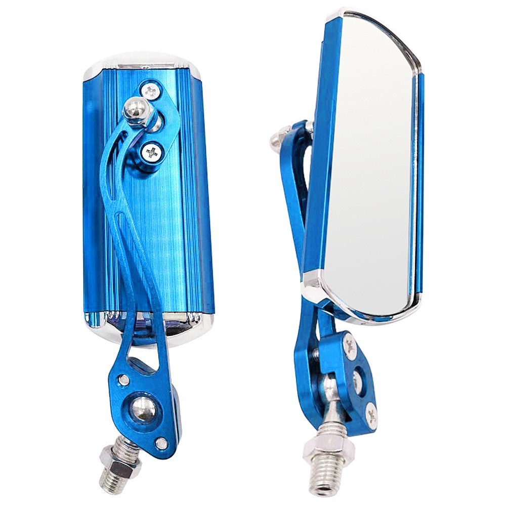 2Pcs Bike Rear View Mirror Rotatable Wide Angle Rear View Aluminum Alloy Safety Rearview Mirror