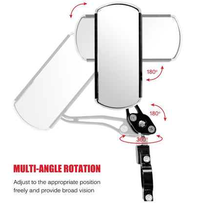 2Pcs Bike Rear View Mirror Rotatable Wide Angle Rear View Aluminum Alloy Safety Rearview Mirror