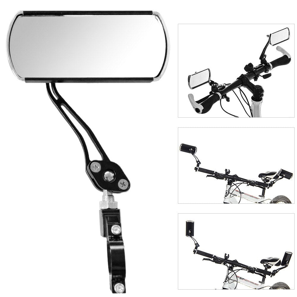 2Pcs Bike Rear View Mirror Rotatable Wide Angle Rear View Aluminum Alloy Safety Rearview Mirror
