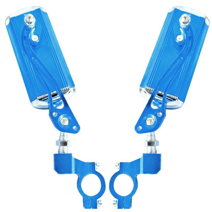 2Pcs Bike Rear View Mirror Rotatable Wide Angle Rear View Aluminum Alloy Safety Rearview Mirror