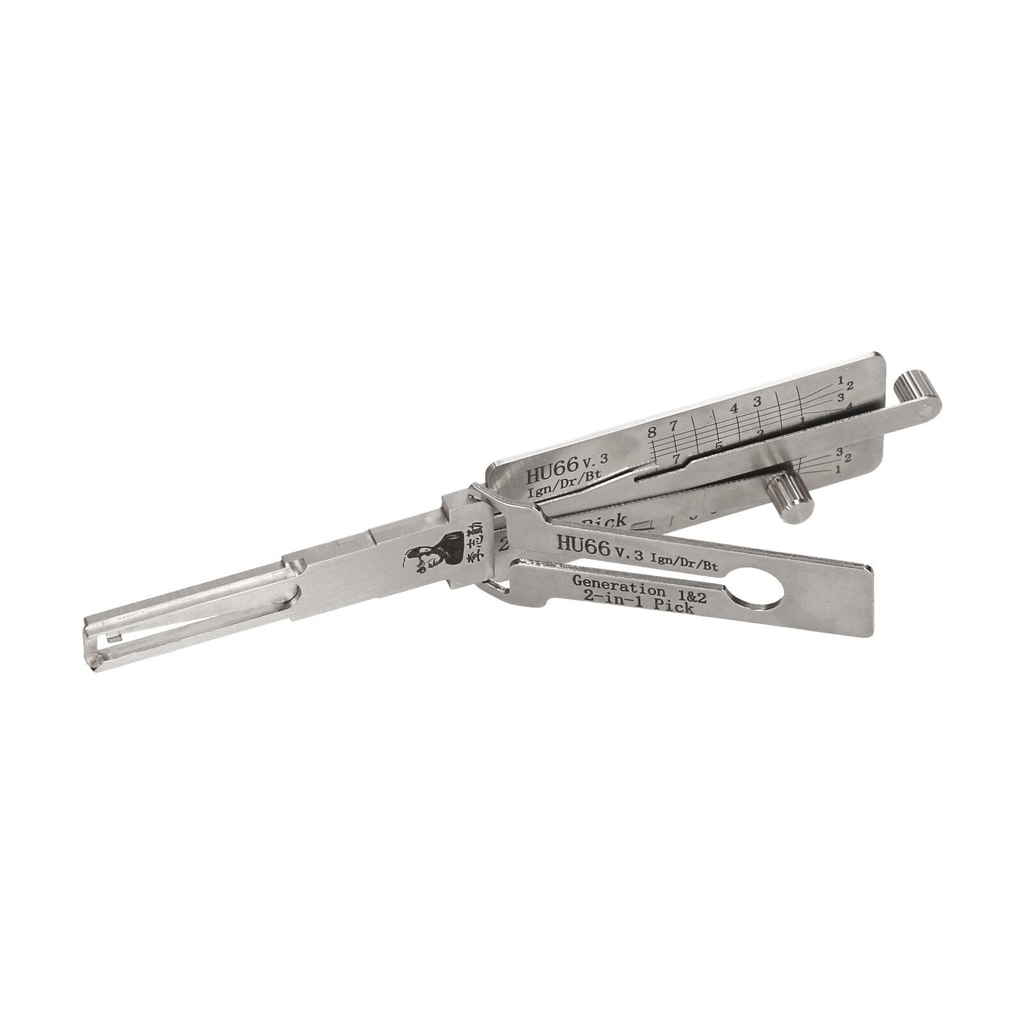 2-in-1 Auto Pick and Decoder Kit Sturdy Multi-Tool with Storage Box for Auto Car Repair (HU66)