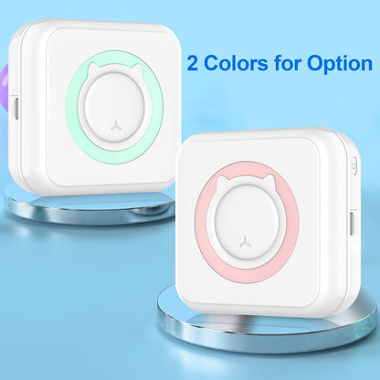 Mini Photo Printer Portable Thermal Printing Machine 203DPI Wireless Bluetooth Connection for Android iOS