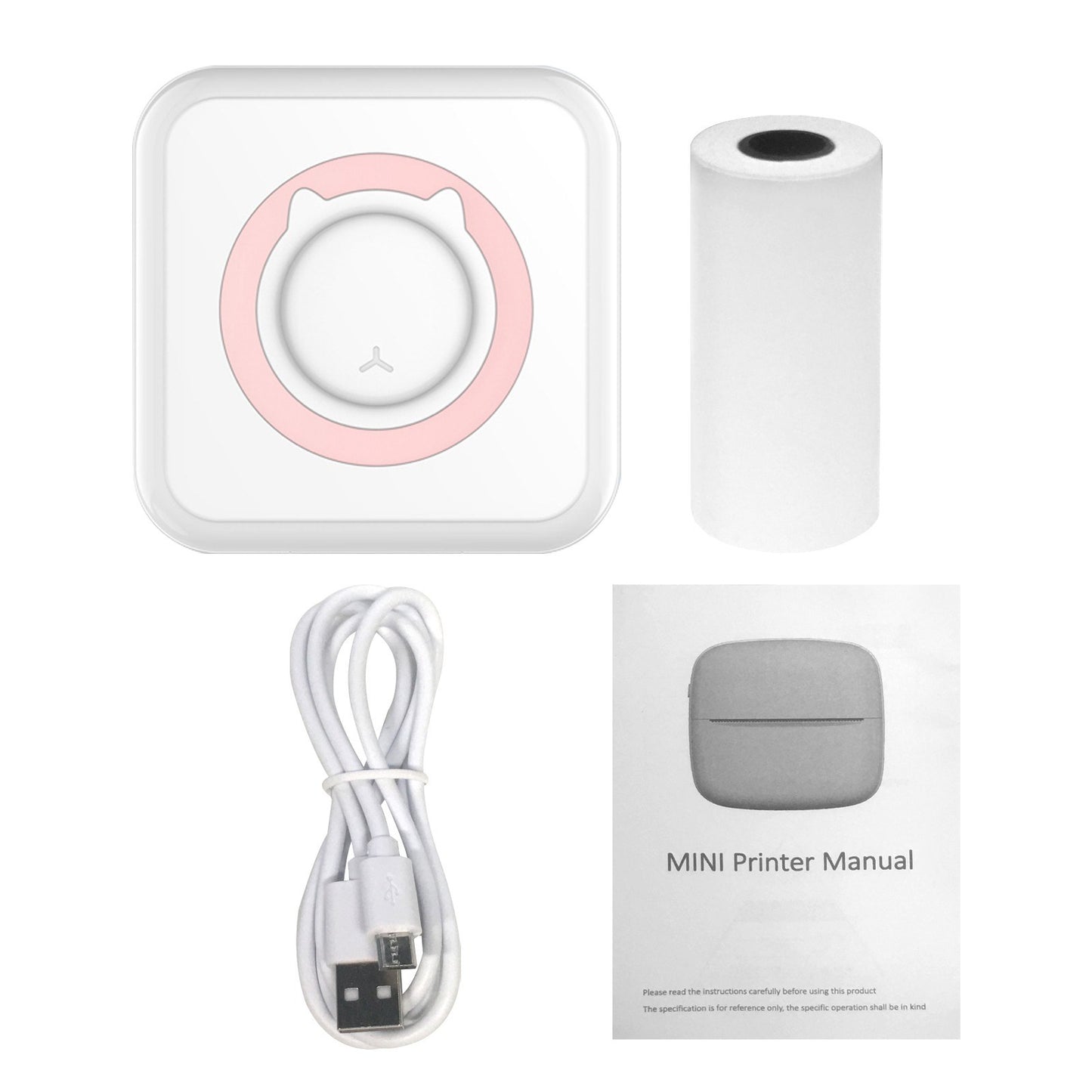 Mini Photo Printer Portable Thermal Printing Machine 203DPI Wireless Bluetooth Connection for Android iOS