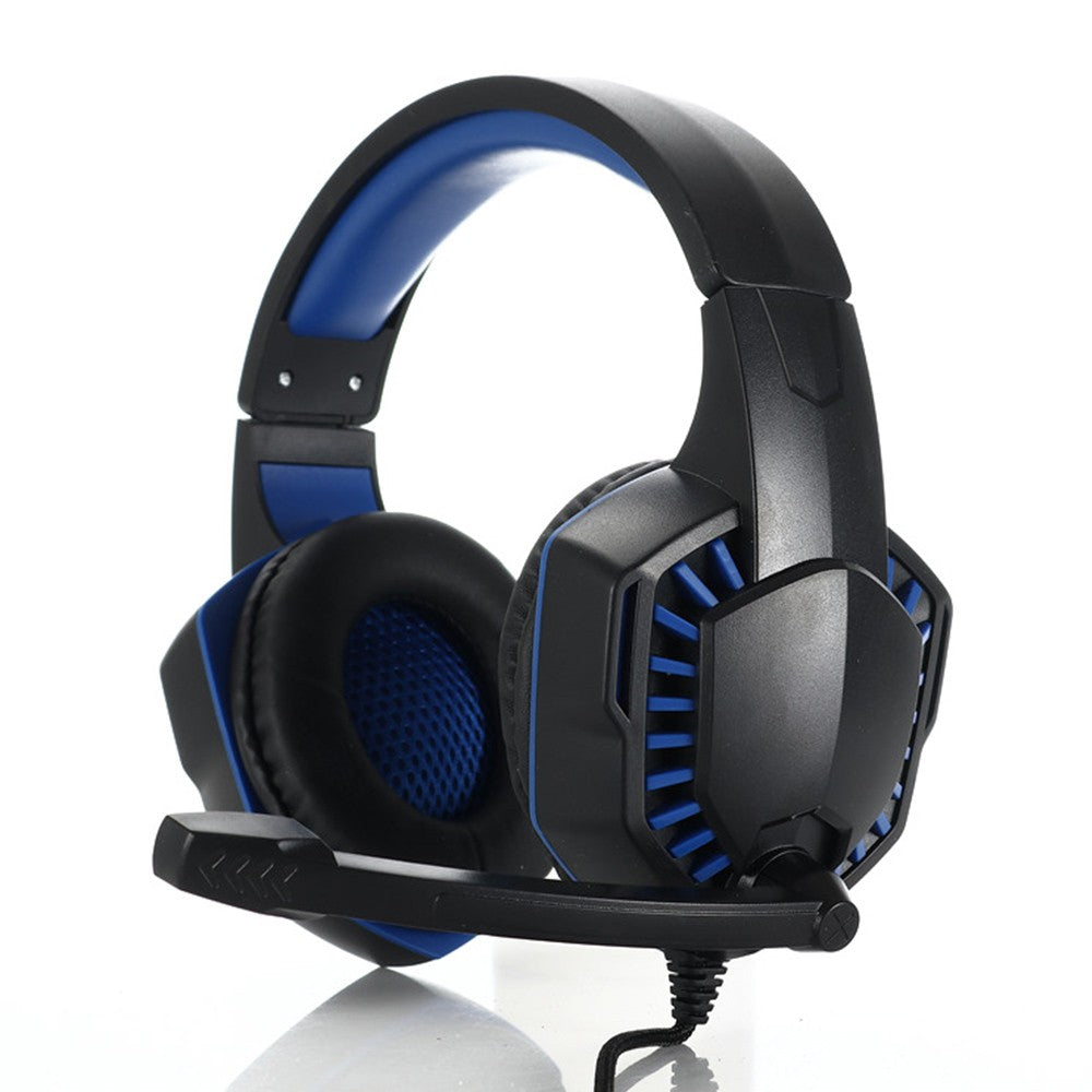 SY-GX20 Wired Headset Volume Control Noise Cancelling Gaming Headphone Earphone - Blue