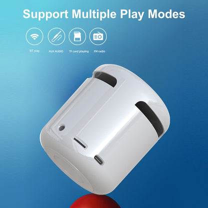 JM01 Hands-free Portable BT 5.0 Speaker Wireless Alarm Clocks Loudspeakers with Mic