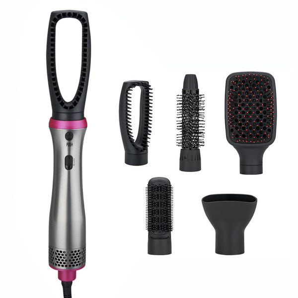 Multi-Functional Styling Combs Blow Dryer Straighten Roll Dual Use Hair Brush Comb Kit