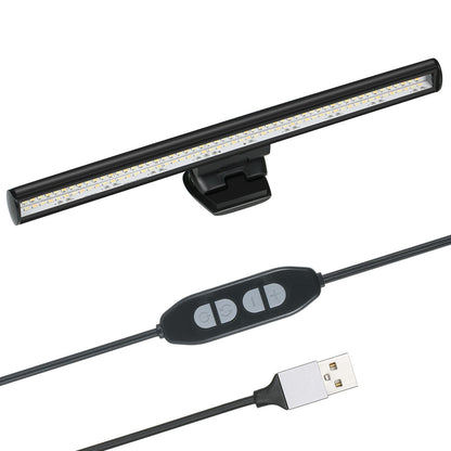 TOMSHINE e-Reading Monitor Light for Laptop USB Operated Dimmable Eye-caring Screen Lamp 3 Color Temperature and Adjustable 10 Brightness Levels