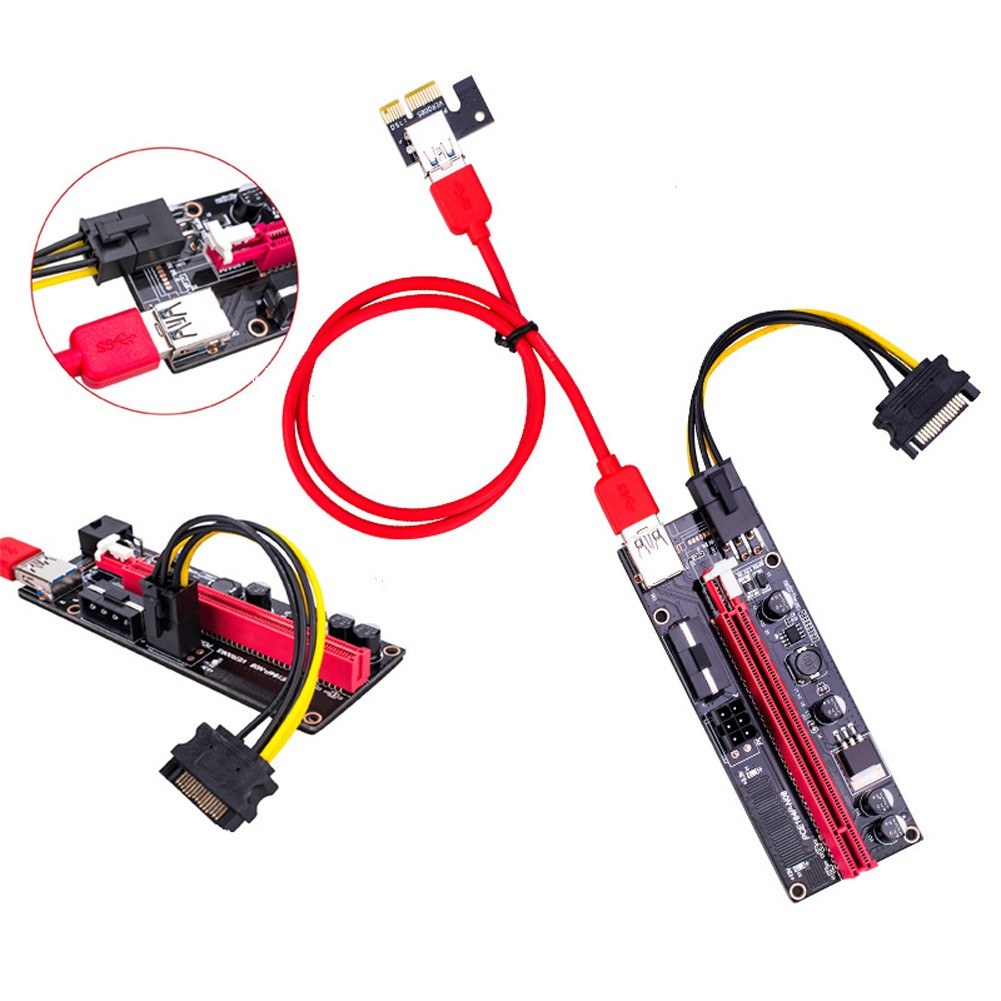 009S 60cm USB 3.0 PCI-E Graphics Graphics Card Extension Cord Adapter Cable PCI-E Riser Powered Adapter Card