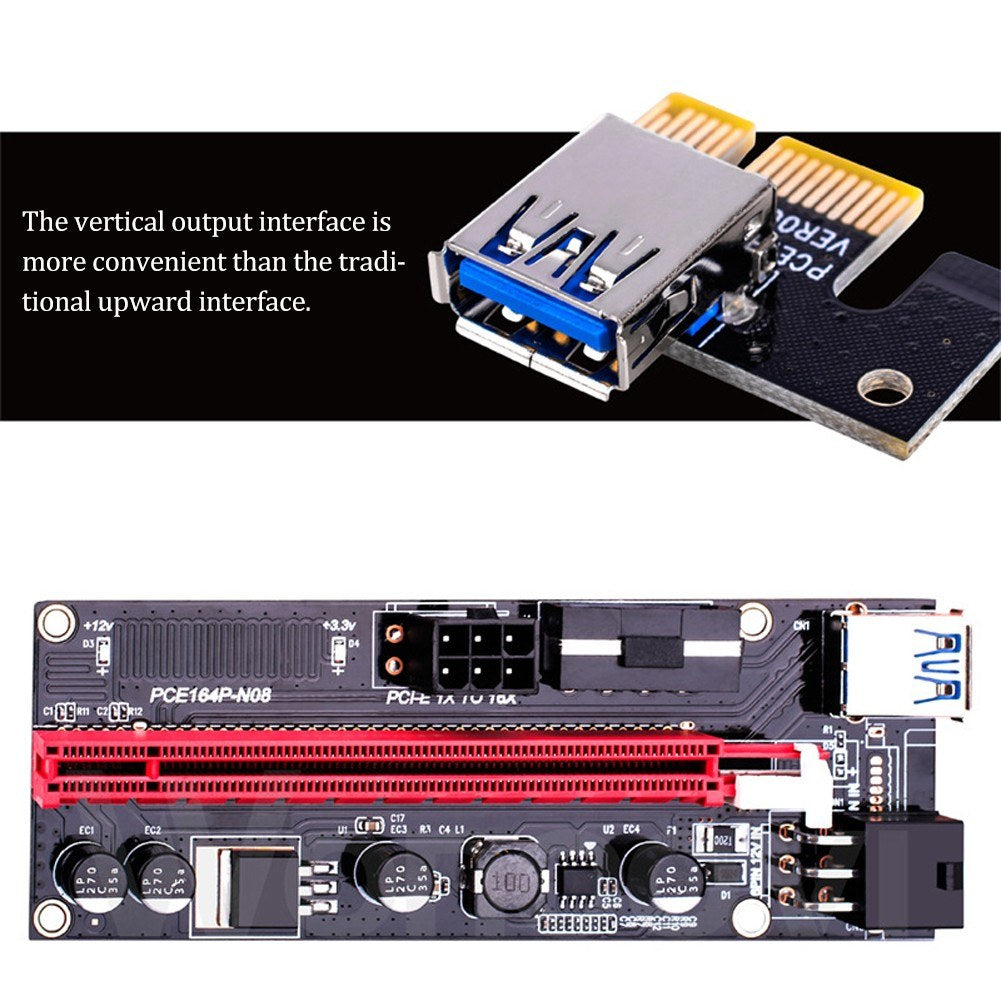 009S 60cm USB 3.0 PCI-E Graphics Graphics Card Extension Cord Adapter Cable PCI-E Riser Powered Adapter Card
