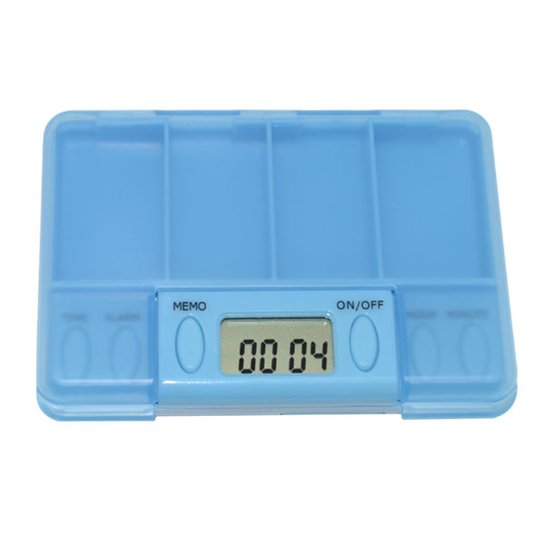 Medicine Pill Separated Storage Box with LCD Display Electronic Dual Timer