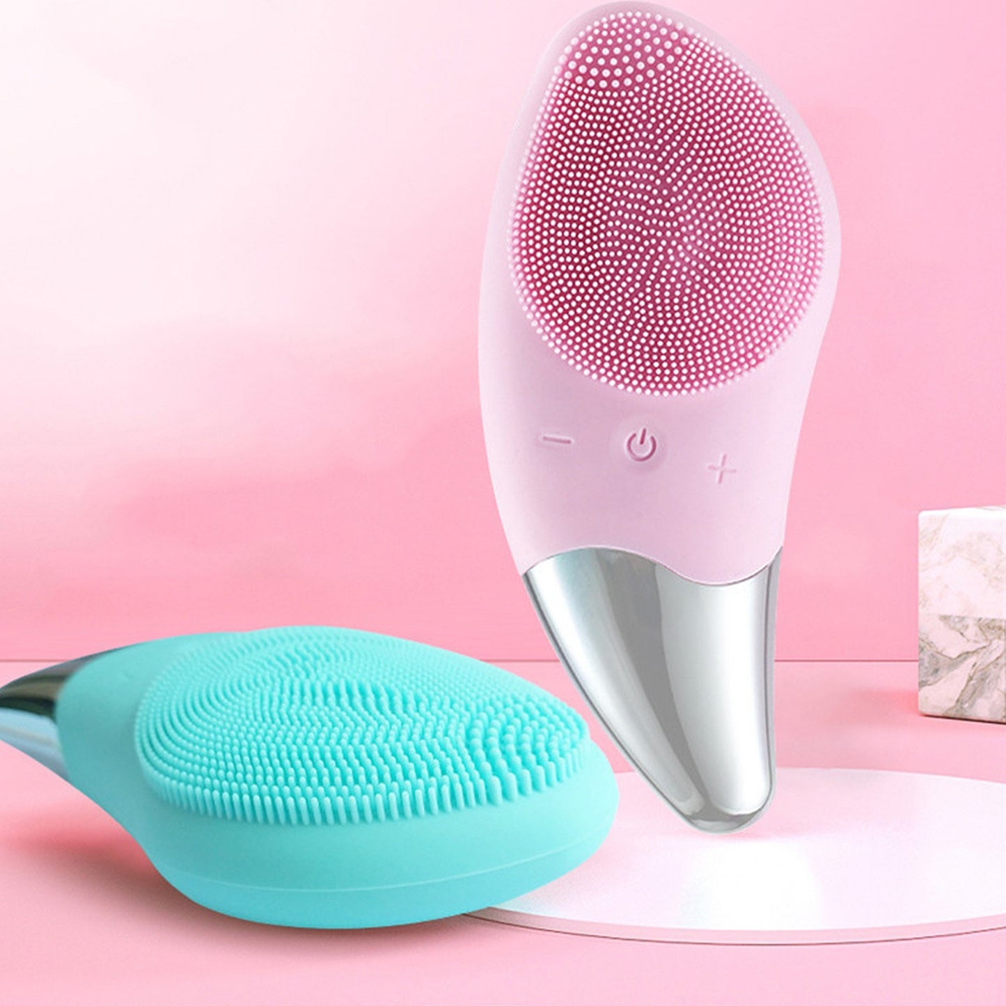 Facial Cleansing Brush Silicone Beauty Massager Electric 5 Speed Sonic Vibrating Scrubber for Deep Cleanser with IPX7 Waterproof