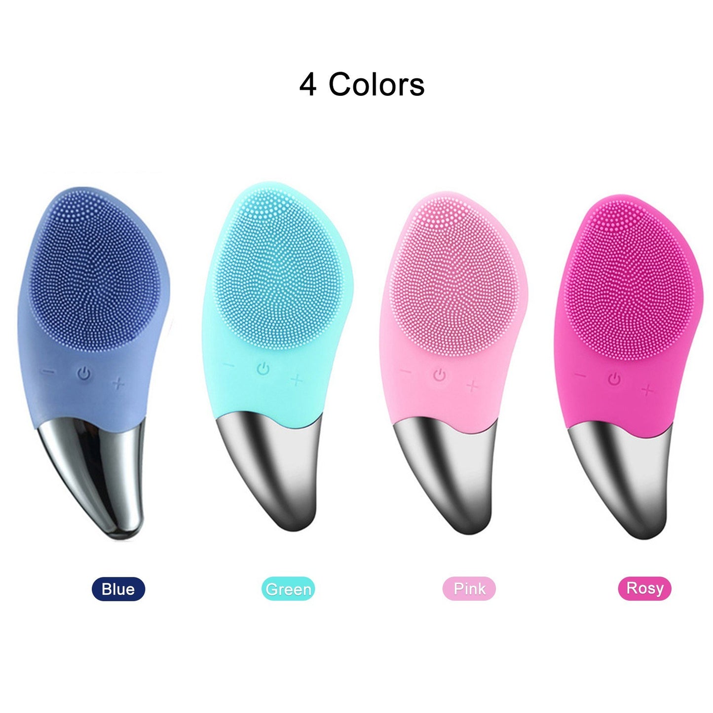 Facial Cleansing Brush Silicone Beauty Massager Electric 5 Speed Sonic Vibrating Scrubber for Deep Cleanser with IPX7 Waterproof