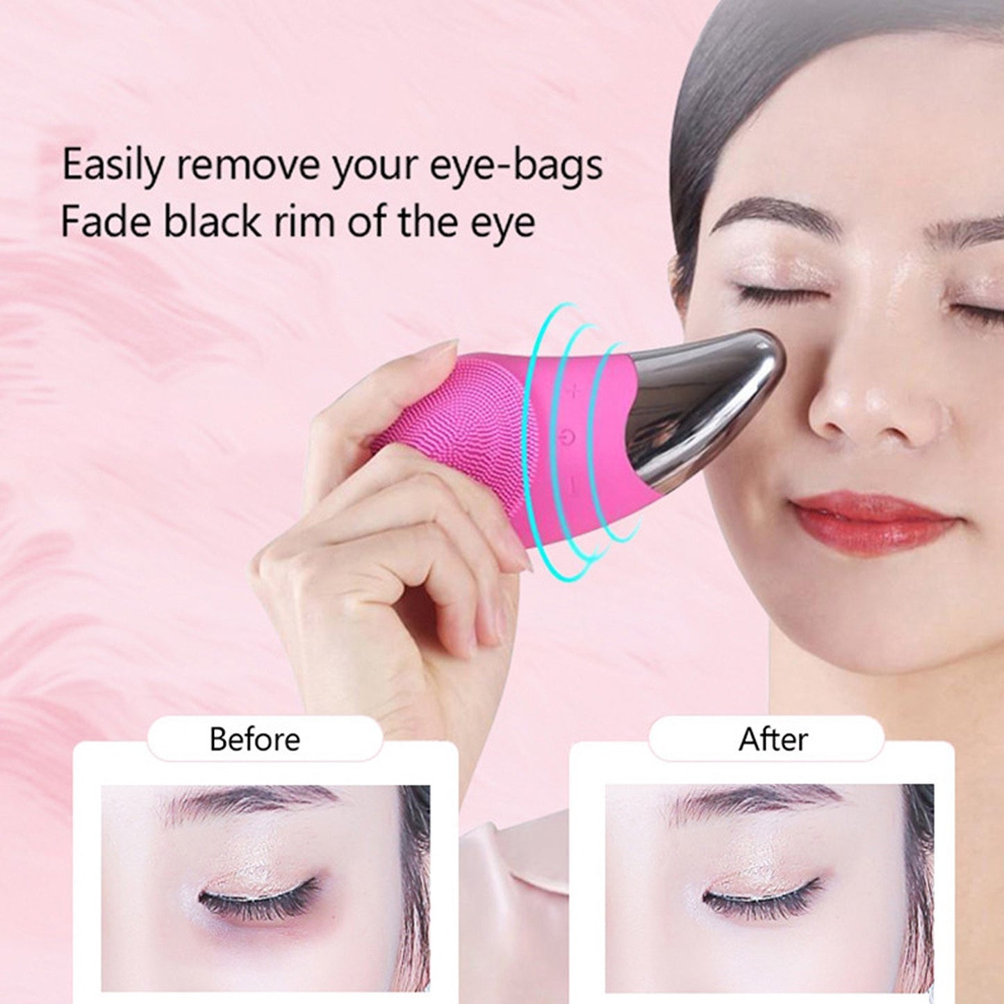 Facial Cleansing Brush Silicone Beauty Massager Electric 5 Speed Sonic Vibrating Scrubber for Deep Cleanser with IPX7 Waterproof