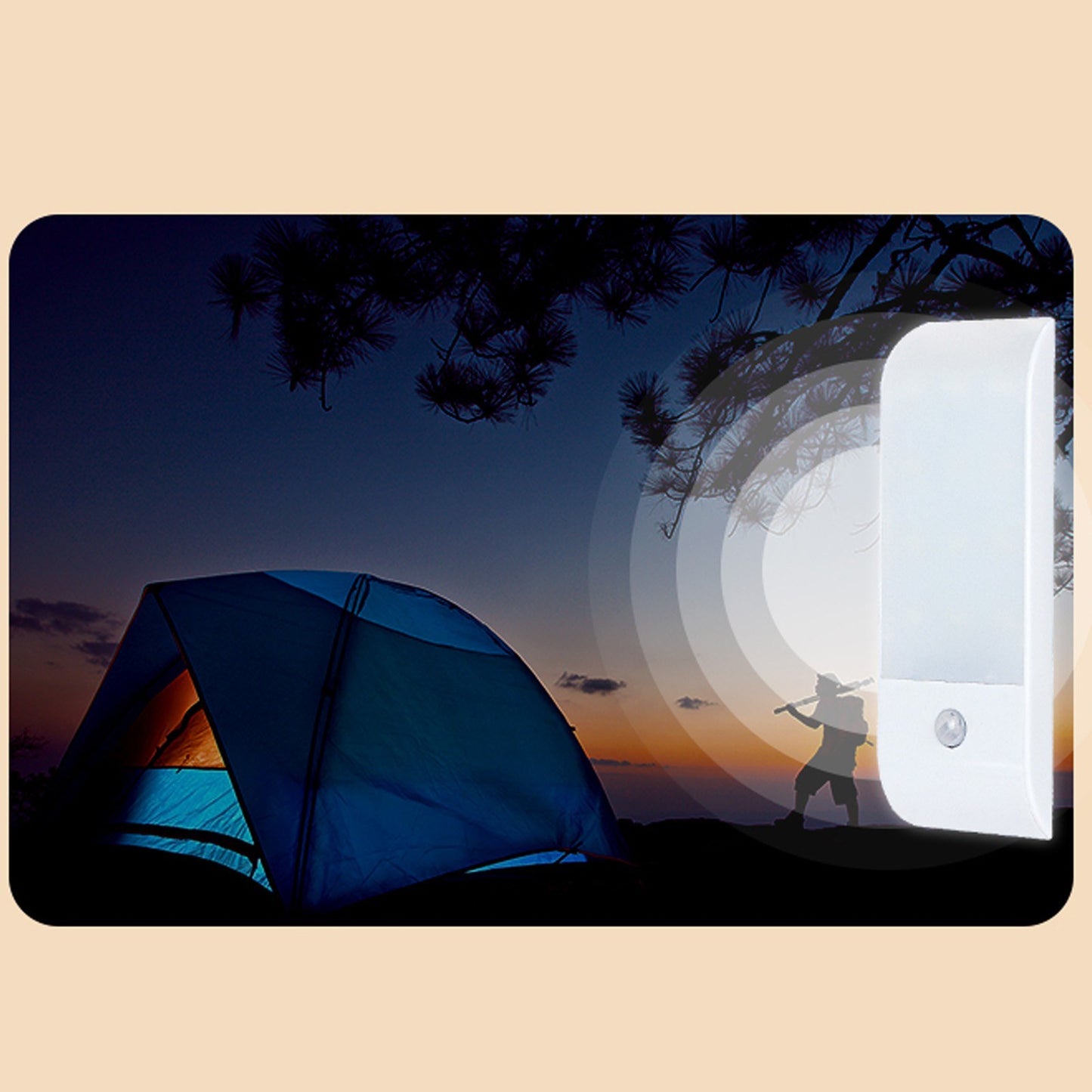 12 LEDs Cabinet Lamp Adopted PIR Motion Inductor Sensor Light Control USB Charging Port Magnetic Base Design Rechargeable Cell for Living Room Bedroom Corridor