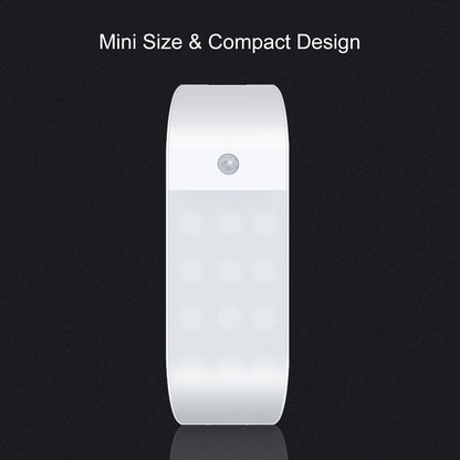 12 LEDs Cabinet Lamp Adopted PIR Motion Inductor Sensor Light Control USB Charging Port Magnetic Base Design Rechargeable Cell for Living Room Bedroom Corridor