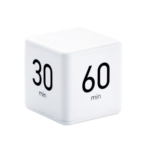 Cube Timer Learning Cooking Workout Timer Alarm Clock, LCD Screen Display Time, 15/20/30/60 Minutes Countdown Reminder