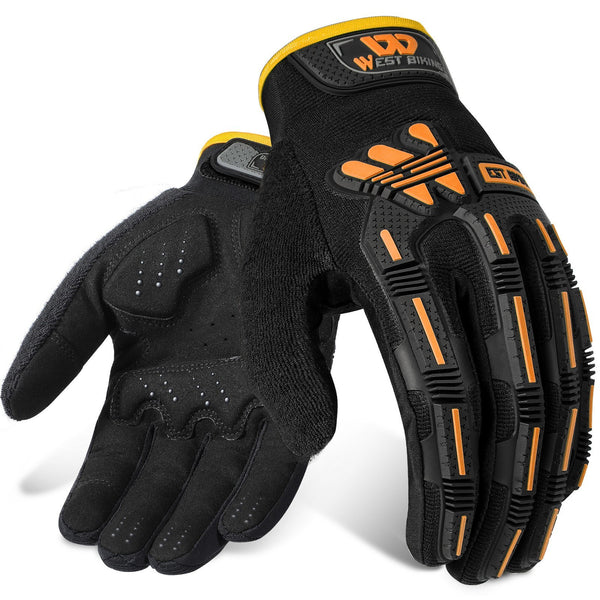 WEST BIKING 1 Pair Riding Glove Full Finger Bike Glove Non-Slip Glove Motorcycle Bicycle Touch Screen Cycling Glove