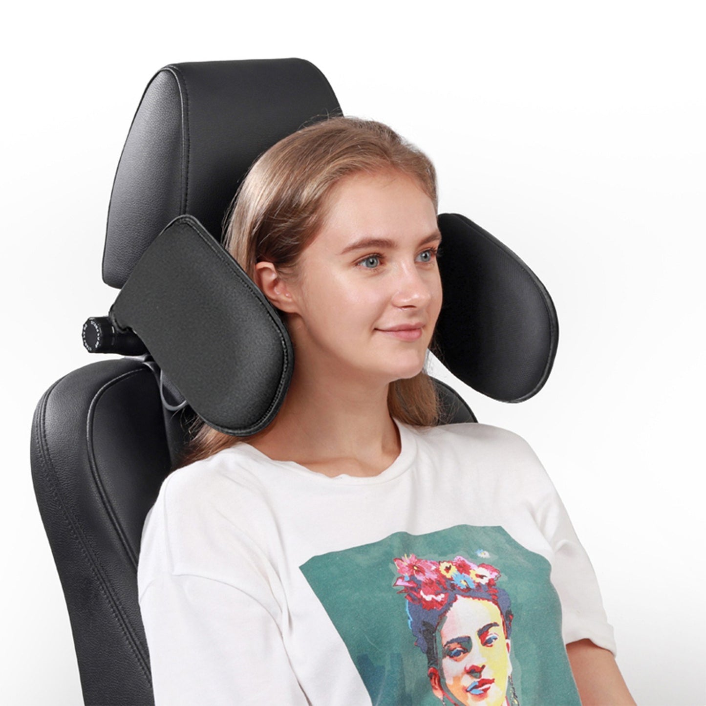 Car Sleeping Headrest Pillow Head Neck Support Soft Car Seat Headrest Cushion U Shaped 360 Degree Adjustable Car Neck Pillow for Kids and Adults