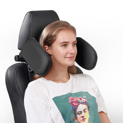 Car Sleeping Headrest Pillow Head Neck Support Soft Car Seat Headrest Cushion U Shaped 360 Degree Adjustable Car Neck Pillow for Kids and Adults