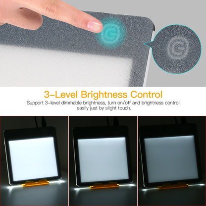 3-Level Adjustable Brightness Portable Energy Light UV-Free 10000 Lux LED Bright Lamp  Natural Sunlight Table Lamp with Stand for Home Office