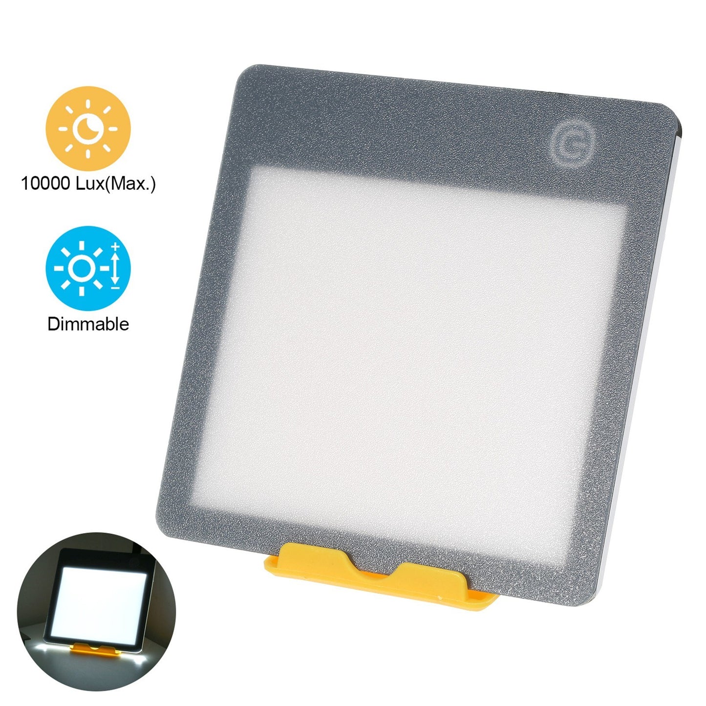 3-Level Adjustable Brightness Portable Energy Light UV-Free 10000 Lux LED Bright Lamp  Natural Sunlight Table Lamp with Stand for Home Office