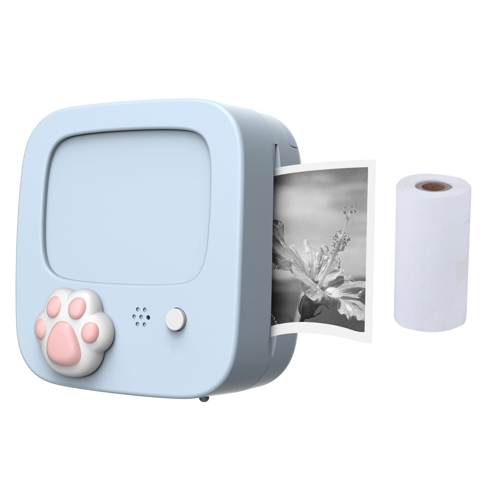 Portable Thermal Printing Mini Pocket Photo Printing Machine 203DPI Wireless Bluetooth Connection for Picture Lable DIY Handcraft List Meno Notes Journal Receipt Paper Instant Printer Sticker Study Work Office