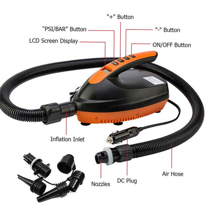 16PSI High-Pressure Air Pump Dual Stage Inflation and Deflation Function Pump with 6Pcs Nozzles