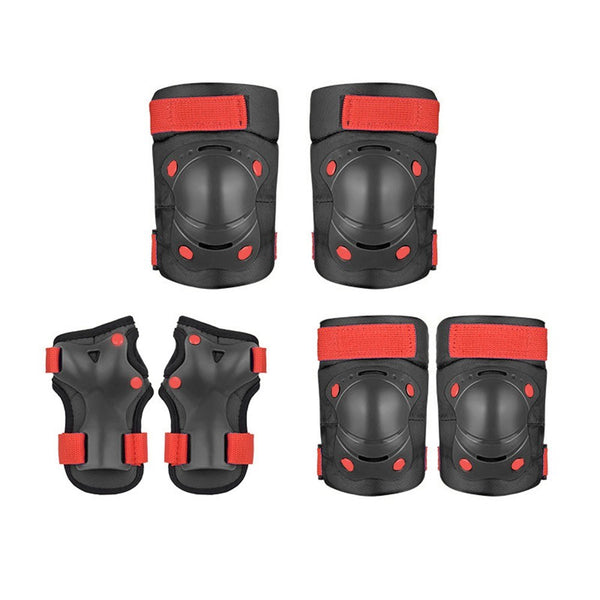 6 in 1 Kit Knee Pads Elbow Pads Wrist Guards Safety Protective Set for Skateboard Cycling Riding, Size M