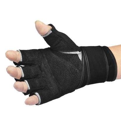 1 Pair Fingerless Anti-Slip Shock-Absorbing Gloves Outdoor Multi-function Sports Gloves for Fitness Cycling Training Outdoor Sports