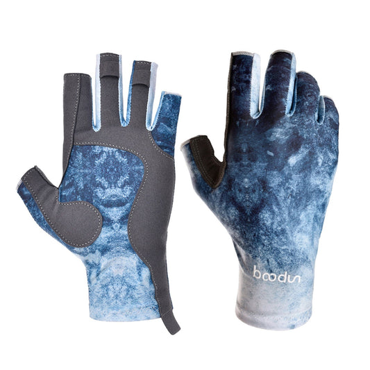 1 Pair Fishing Gloves Breathable Half Finger Gloves Non-Slip Gel Gloves for Cycling Camping Fishing Outdoor Sports