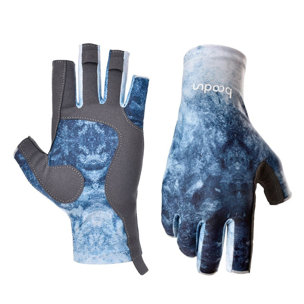 1 Pair Fishing Gloves Breathable Half Finger Gloves Non-Slip Gel Gloves for Cycling Camping Fishing Outdoor Sports