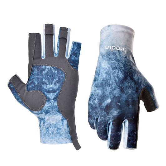 1 Pair Fishing Gloves Breathable Half Finger Gloves Non-Slip Gel Gloves for Cycling Camping Fishing Outdoor Sports