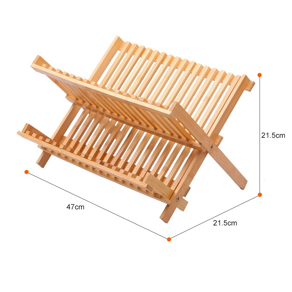 16-Grid Dish Drying Rack Storage Rack Plate Holder for Kitchen Compact Foldable
