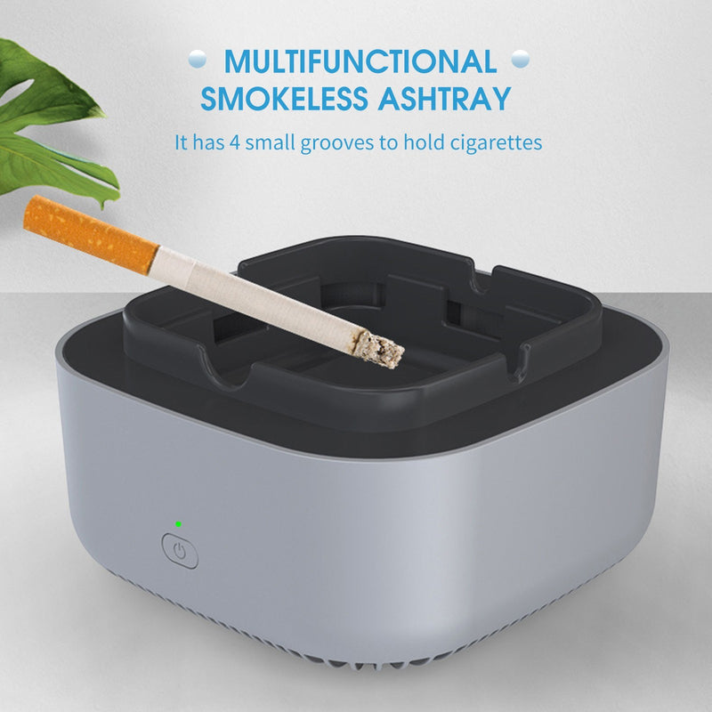 2-in-1 Air Purifier Multifunctional Smokeless Ashtray Smoke Grabber Ash Tray for Indoor Home Office Car