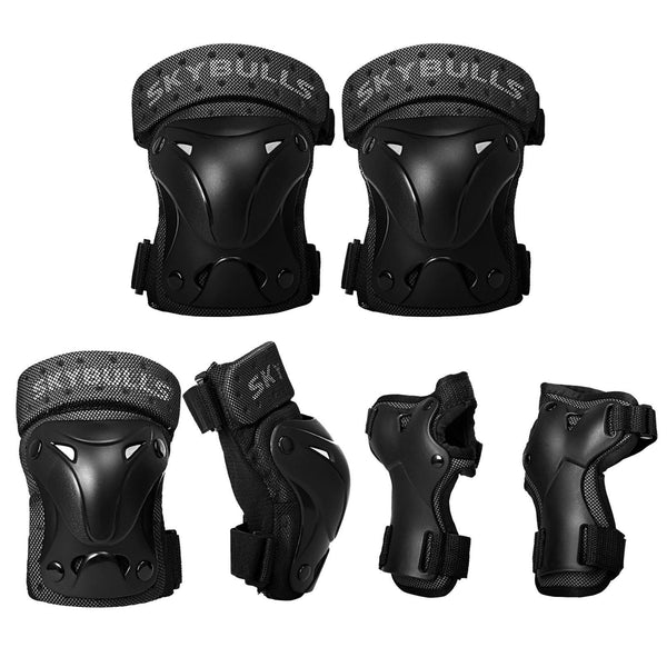 6 in 1 Knee Pads Elbow Pads Wrist Guards Safety Protective Gear Pads Kit for Skateboard Cycling Riding